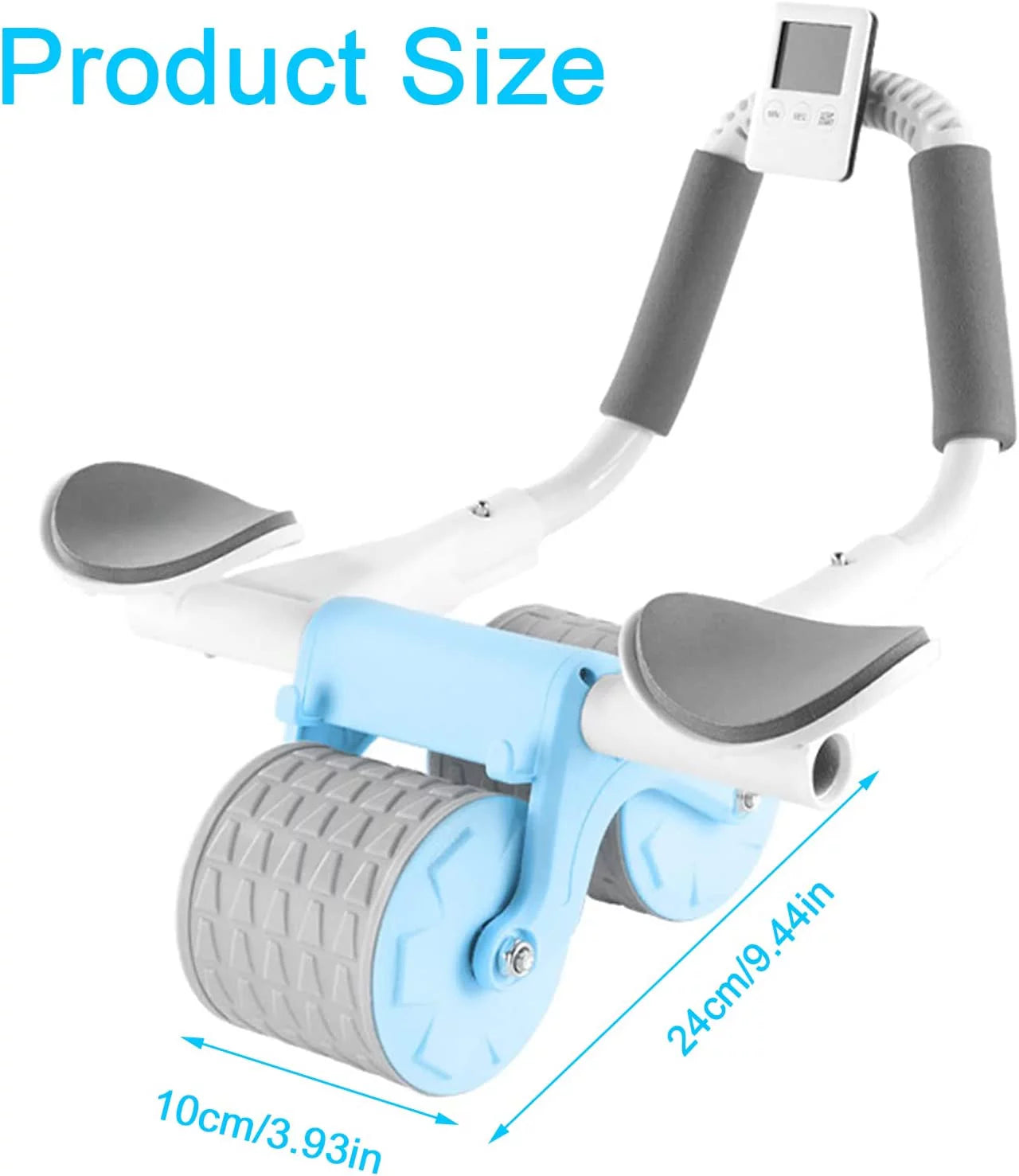 2025 New with Timer Ab Abdominal Exercise Roller Elbow Support, Abs Roller Wheel Core Exercise Equipment, Automatic Rebound Abdominal Wheel