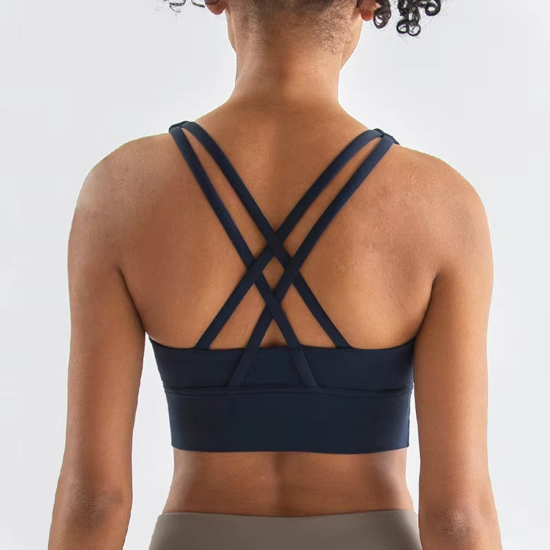 Nylon Top Women Bra Sexy Top Woman Breathable Underwear Women Fitness Yoga Sports Bra for Women Gym 30 Colors