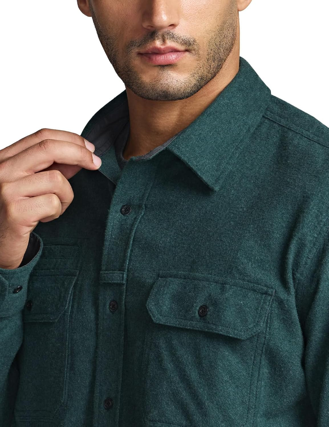 Men'S All Cotton Flannel Shirt, Long Sleeve Casual Button down Plaid Shirt, Brushed Soft Outdoor Tactical Work Shirts