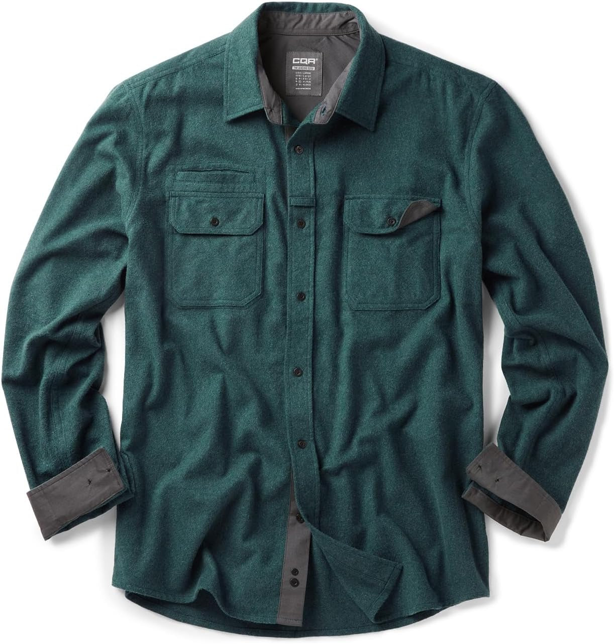 Men'S All Cotton Flannel Shirt, Long Sleeve Casual Button down Plaid Shirt, Brushed Soft Outdoor Tactical Work Shirts