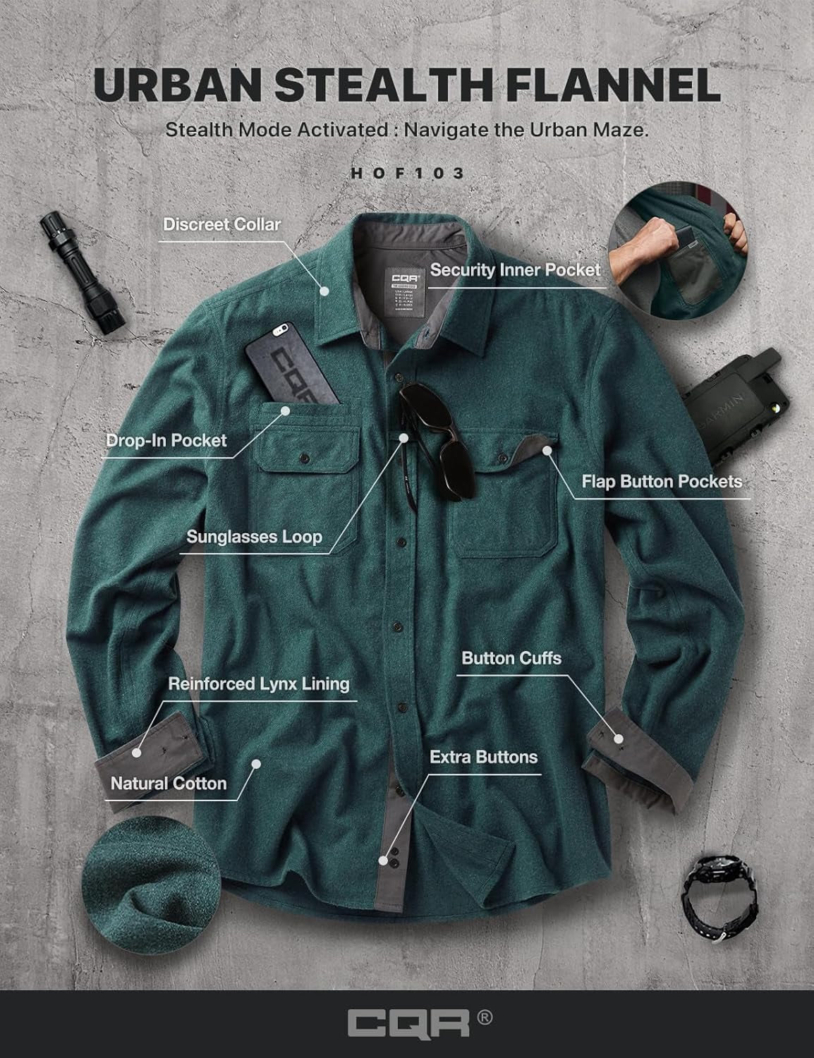Men'S All Cotton Flannel Shirt, Long Sleeve Casual Button down Plaid Shirt, Brushed Soft Outdoor Tactical Work Shirts