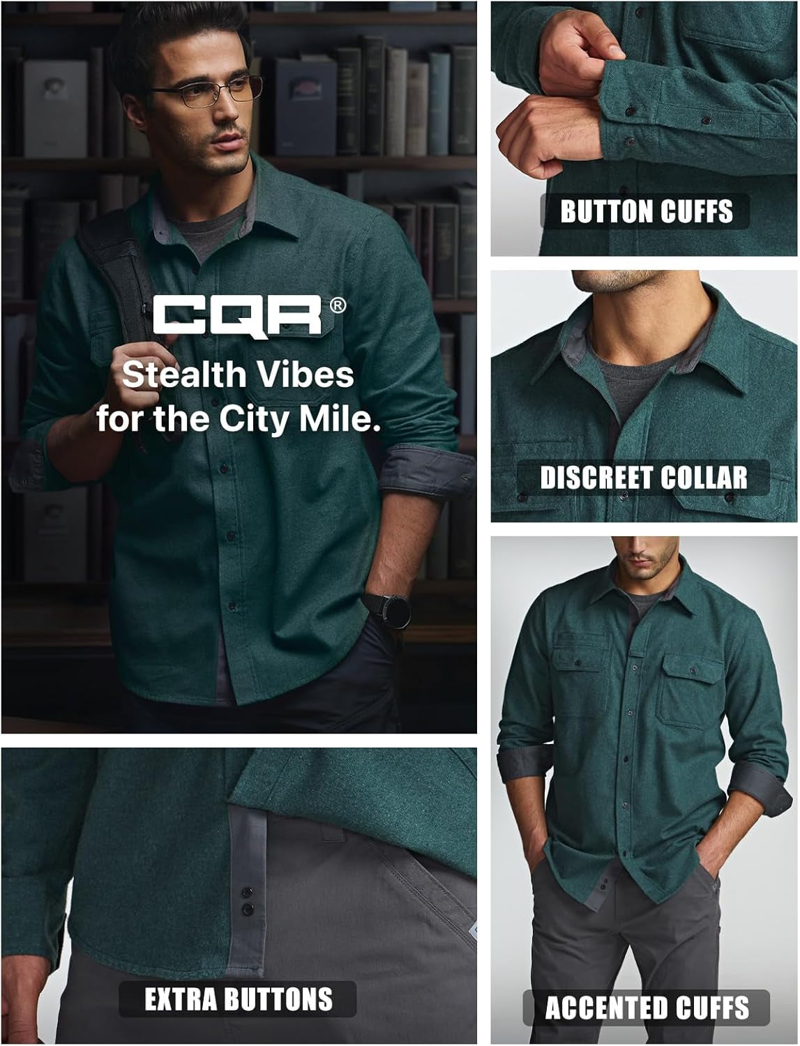 Men'S All Cotton Flannel Shirt, Long Sleeve Casual Button down Plaid Shirt, Brushed Soft Outdoor Tactical Work Shirts