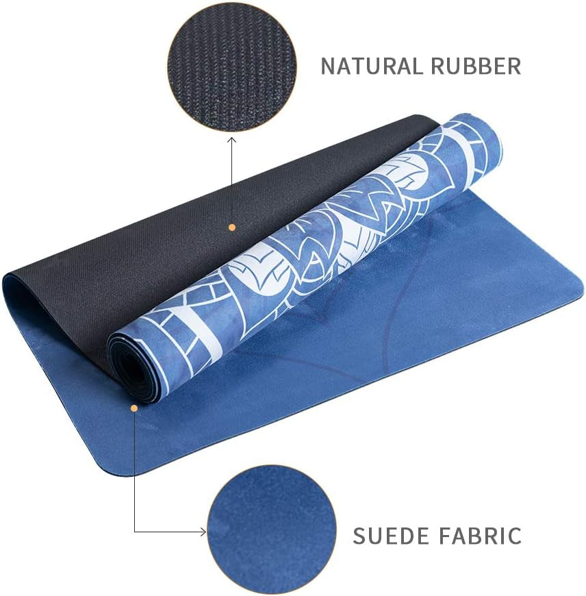 Yoga Mat, Non Slip Exercise Suede Mat, All-Purpose Fitness Mat with High Density Anti-Tear Surface for Women, Ideal for Pilates Workout (72'' X 26'' X 3.5Mm Thick)