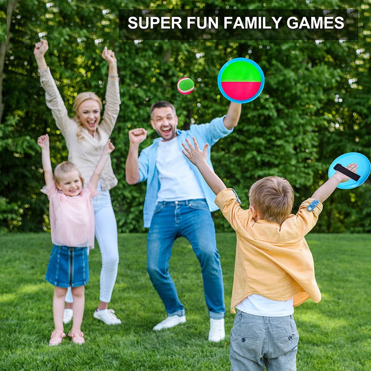 Kids Toys Toss and Catch Game Set Beach Pool Outdoor Toys for Kids Ages 4-8, Easter Basket Stuffers, outside Yard Games for Kids Adults Family
