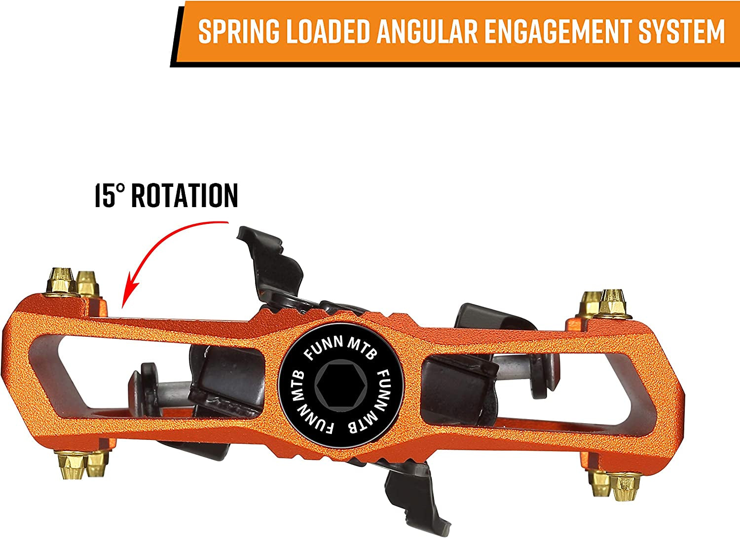 Ripper Mountain Bike Clipless Pedals, Rocker Clip/Spring-Loaded Clip-In Mechanism, Compatible with SPD Cleats, 9/16" Crmo Axle Bicycle Pedals for Mtb/Gravel Cycling